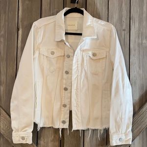White Frayed Jean Jacket